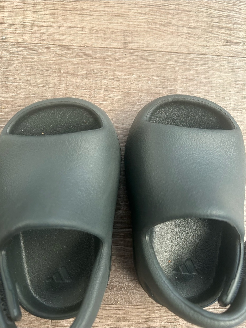 Kids Black Slip-On Adidas Sandals